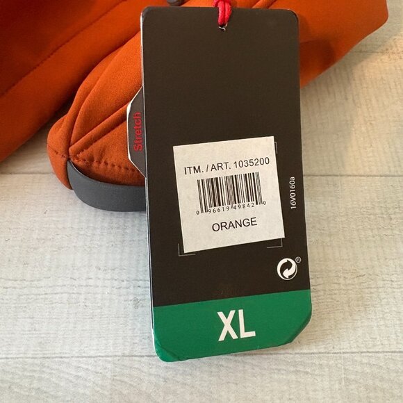 NEW Kirkland Signature Mens XL Softshell Jacket Orange Zip Microfleece Lined - Picture 8 of 11